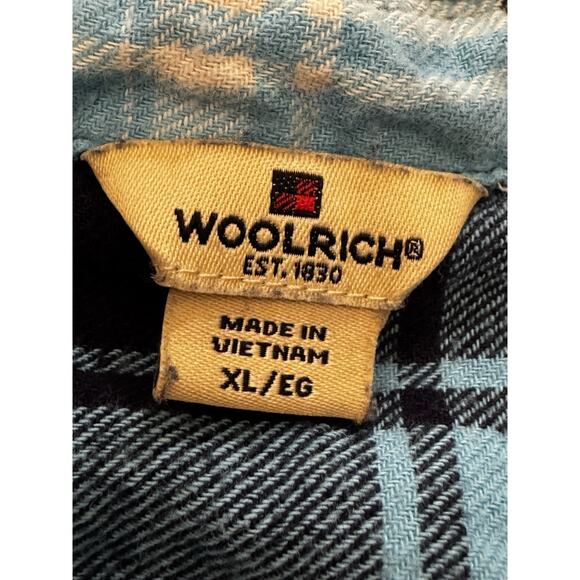 Woolrich Cotton Plaid Flannel Button Up Shirt Sz XL Lady Lumberjack Fall Outdoor - Picture 9 of 11